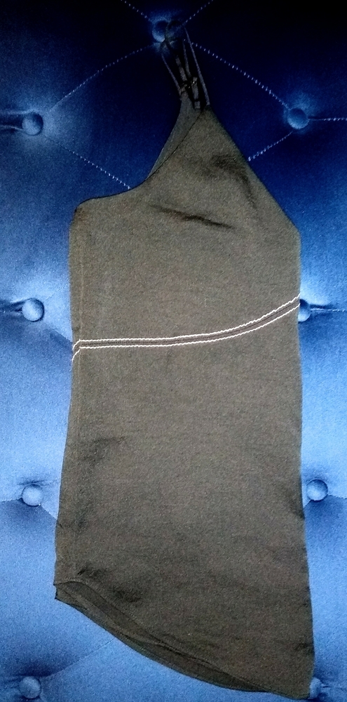 NWOT Black Adjustable Tank with White Stitching